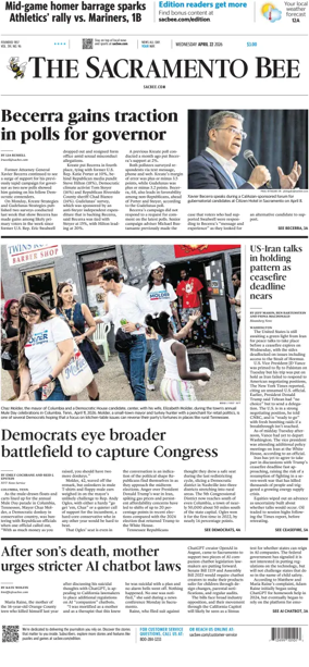 Cover of The Sacramento Bee