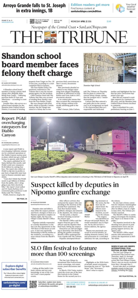 Cover of The Tribune (SLO)