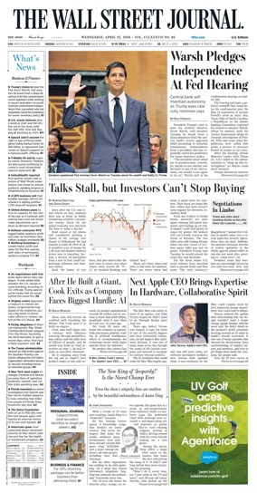 Cover of The Wall Street Journal