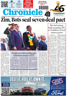 Cover of Chronicle (Zimbabwe)