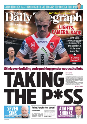 Cover of The Daily Telegraph (Sydney)