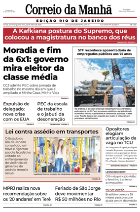 Cover of Jornal Correio da Manha
