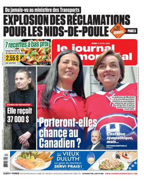 Cover of Le Journal de Montreal