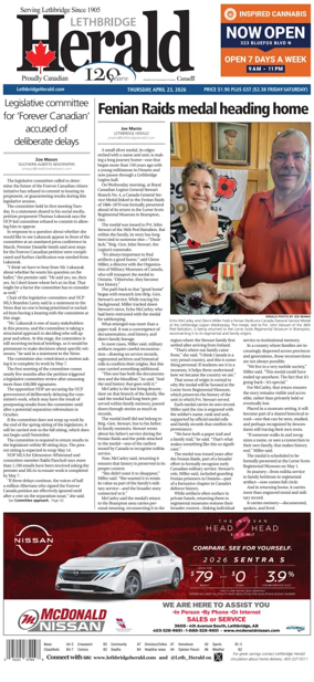Cover of Lethbridge Herald