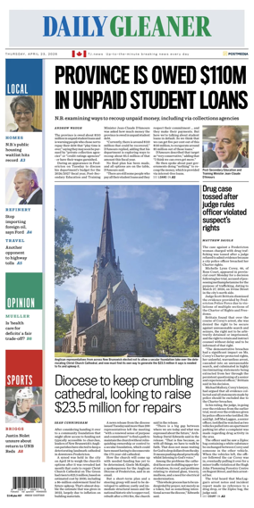 Cover of The Daily Gleaner