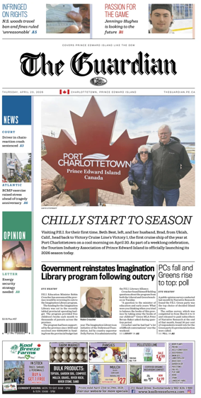 Cover of The Guardian (Charlottetown)