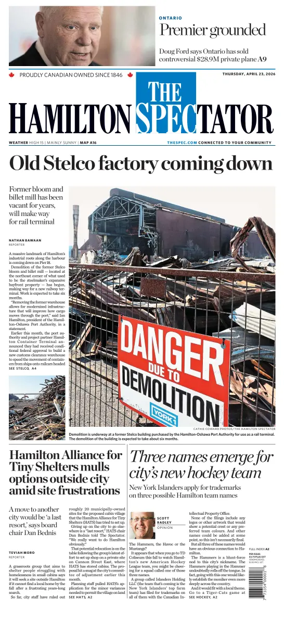 Cover of The Hamilton Spectator