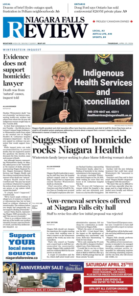 Cover of The Niagara Falls Review
