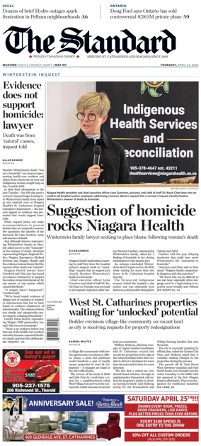 Cover of The Standard (St. Catharines)