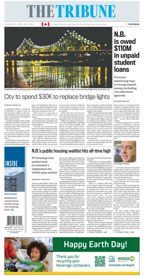 Cover of The Tribune (New Brunswick)