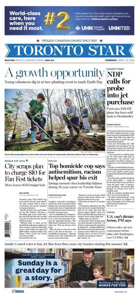 Cover of Toronto Star