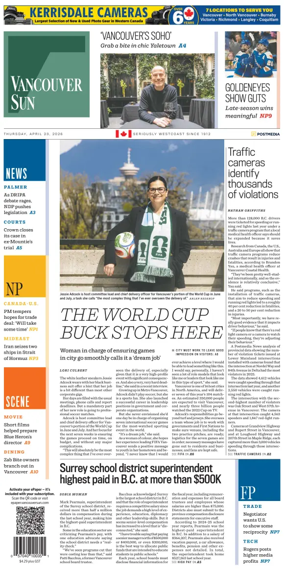 Cover of Vancouver Sun