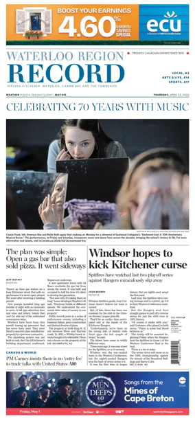 Cover of Waterloo Region Record