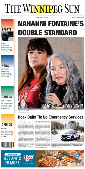Cover of Winnipeg Sun