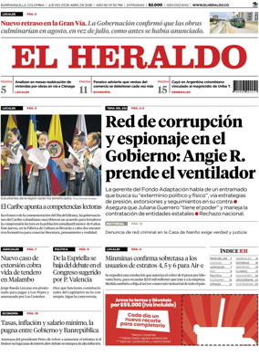 Cover of El Heraldo (Colombia)