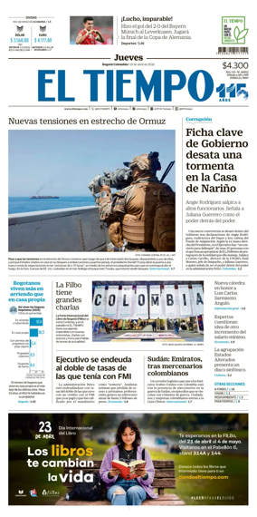 Cover of El Tiempo (Bogota)
