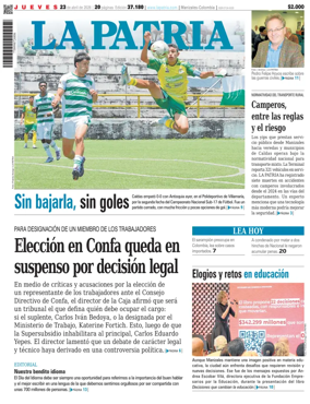 Cover of La Patria (Colombia)