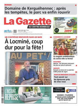 Cover of La Gazette du Centre Morbihan