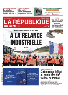 Cover of La Republique du Centre (Orleans - Loiret))