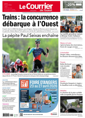 Cover of Le Courrier de l’Ouest (Angers)