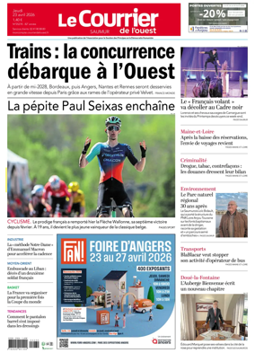 Cover of Le Courrier de l’Ouest (Saumur)