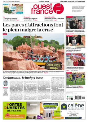 Cover of Ouest France (Challans / Saint-Gilles-Croix-de-Vie)