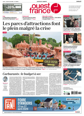 Cover of Ouest France (Cholet)