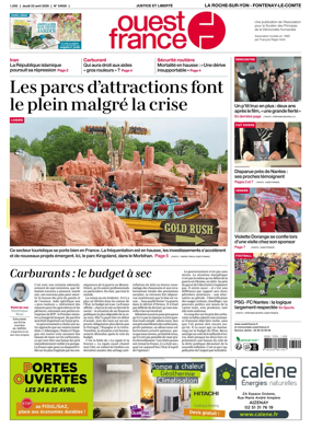 Cover of Ouest France (La Roche-sur-Yon - Fontenay-le-Comte)