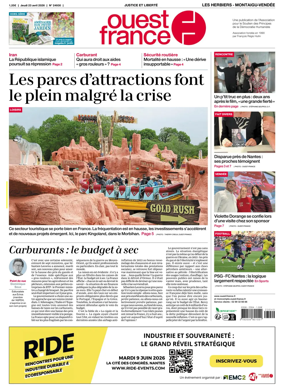 Cover of Ouest France (Les Herbiers / Montaigu)