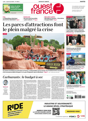 Cover of Ouest France (Nantes)