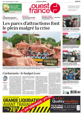 Cover of Ouest France (Pontivy)