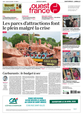 Cover of Ouest-France (Saint-Brieuc Lamballe)