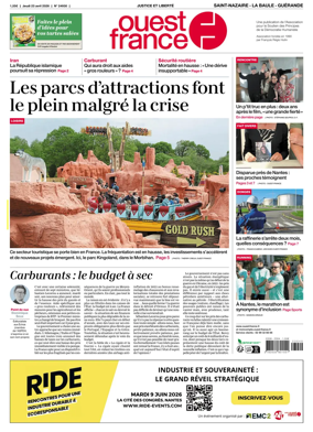 Cover of Ouest France (Saint-Nazaire La Baule Guerande)