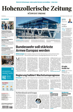 Cover of Hohenzollerische Zeitung