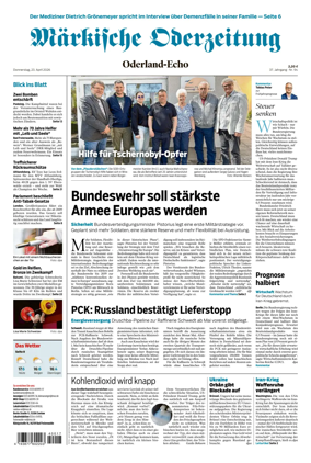 Cover of Markische Oderzeitung Oderland-Echo