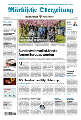 Cover of Markische Oderzeitung Frankfurt (Oder)