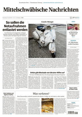 Cover of Mittelschwaebische Nachrichten