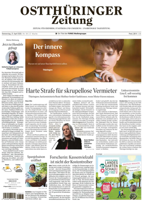 Cover of Ostthuringer Zeitung (Saale-Holzland-Kreis)