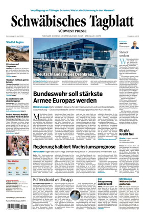 Cover of Schwabisches Tagblatt - Tubinger Chronik