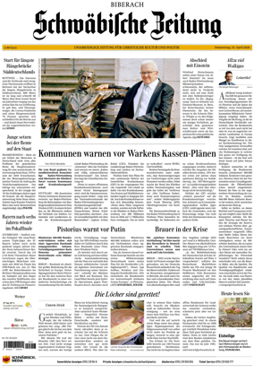 Cover of Schwabische Zeitung (Biberach)