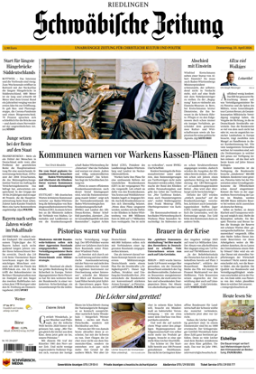 Cover of Schwabische Zeitung (Riedlingen)