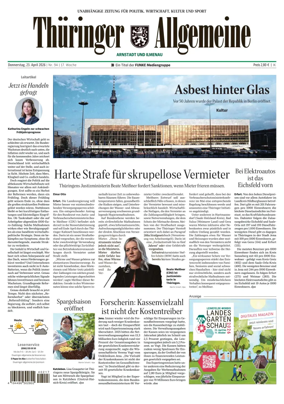 Cover of Thuringer Allgemeine (Arnstadt und Ilmenauz)
