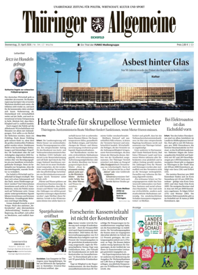 Cover of Thuringer Allgemeine (Eichsfeld)