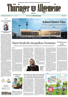 Cover of Thuringer Allgemeine (Eisenach)