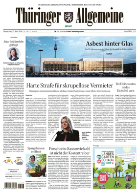 Cover of Thuringer Allgemeine (Erfurt)
