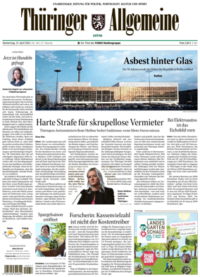 Cover of Thuringer Allgemeine (Gotha)