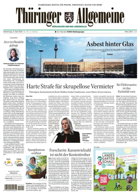 Cover of Thuringer Allgemeine (Muhlhausen und Bad Langensalza)