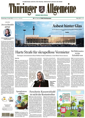 Cover of Thuringer Allgemeine (Weimar)