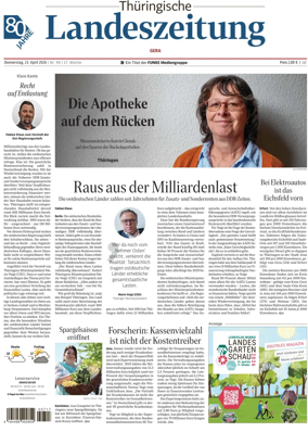 Cover of Thuringische Landeszeitung (Gera)