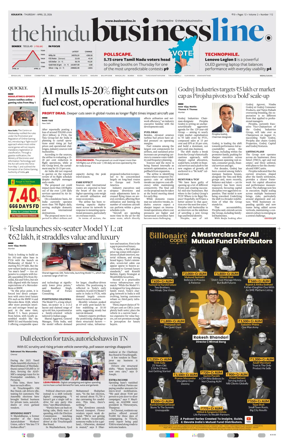 Cover of BusinessLine (Kolkata)